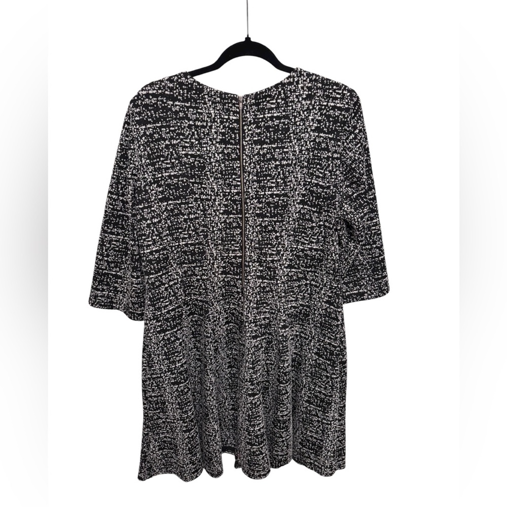 Lane Bryant Monochrome Textured Skater Dress - Picture 2 of 4